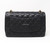 Classic Jumbo Double Flap Black Quilted Caviar with gold hardware