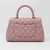 VAN CLEEF & ARPELS Chanel 17C Mini Coco Handle Sakura Pink Quilted Caviar with ruthenium hardware 