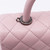 VAN CLEEF & ARPELS Chanel 17C Mini Coco Handle Sakura Pink Quilted Caviar with ruthenium hardware 