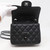 Chanel Classic 17S So Black Mini Square Crumpled Calfskin with shiny black hardware