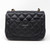 Classic Mini Square 17B Black Quilted Caviar with light gold hardware