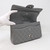 Chanel Classic Medium 17B Gray Quilted Caviar with silver hardware