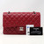 Chanel Classic Medium Double Flap 17B Red Quilted Caviar with silver hardware-1653433204