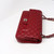 Remaining balance: Chanel Classic 17B Medium Red Quilted Caviar with silver hardware