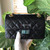 VAN CLEEF 
ARPELS Chanel Reissue Double Flap 224 Black Quilted Aged Calfskin with brushed gold hardware 