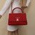 VAN CLEEF 
ARPELS Chanel Coco Handle Small 19A Red Quilted Caviar with brushed gold hardware 