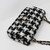 VAN CLEEF & ARPELS Chanel Classic Double Flap Medium 20S Houndstooth Tweed with light gold hardware 