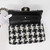 VAN CLEEF & ARPELS Chanel Classic Double Flap Medium 20S Houndstooth Tweed with light gold hardware 