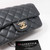 Chanel Classic Mini Rectangular 18S Dark Gray/Grey Quilted Caviar with light gold hardware