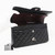 VAN CLEEF & ARPELS Chanel Classic Medium Double Flap Black Quilted Caviar with silver hardware-1653435303 