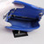 VAN CLEEF & ARPELS Chanel Classic Mini Square 16S Blue Chevron Caviar with silver hardware 
