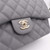 Chanel Classic Jumbo Double Flap 20C Gray Quilted Caviar with light gold hardware