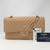 VAN CLEEF 
ARPELS 20% Non-refundable deposit: Classic Medium Double Flap 19S Beige Chevron Caviar with light gold hardware 