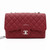 Chanel Classic Jumbo Single Flap Ruby Red Quilted Caviar with silver hardware