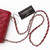 Classic Mini Square 17B Red Quilted Caviar with silver hardware