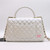 Chanel Coco Handle 20K Iridescent White Quilted Caviar with shiny light gold hardware