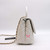VAN CLEEF 
ARPELS Chanel Coco Handle 20K Iridescent White Quilted Caviar with shiny light gold hardware 