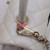 VAN CLEEF 
ARPELS Chanel Coco Handle 20K Iridescent White Quilted Caviar with shiny light gold hardware 