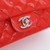 VAN CLEEF & ARPELS Chanel Mini Rectangular 17C Red Quilted Patent with silver hardware 