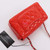 VAN CLEEF & ARPELS Chanel Mini Rectangular 17C Red Quilted Patent with silver hardware 