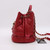 VAN CLEEF & ARPELS Chanel Drawstring Bucket 19B Red Quilted Caviar with shiny light gold hardware 