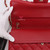 Classic Jumbo Double Flap 19B Red Quilted Caviar with light gold hardware