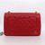 VAN CLEEF 
ARPELS Classic Jumbo Double Flap 19B Red Quilted Caviar with light gold hardware 