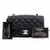 VAN CLEEF 
ARPELS Copy of 20% Non- refundablPartial payment: Classic Mini rectangular 17B Black Quilted Caviar with light gold hardware 