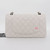 VAN CLEEF 
ARPELS Chanel Classic Medium Double Flap 20B White Quilted Caviar with silver hardware 