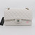 Chanel Classic Medium Double Flap 21C White Quilted Caviar with light gold hardware