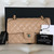 VAN CLEEF & ARPELS Chanel Classic Small Double Flap Beige Clair Quilted Caviar with gold hardware 