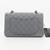 VAN CLEEF 
ARPELS Chanel Classic Small Double Flap 20C Gray/Grey Quilted Caviar with light gold hardware 