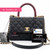 VAN CLEEF 
ARPELS IN SEARCH OF Chanel Mini Coco Handle 17B Black Quilted Caviar with real burgundy lizard handle 