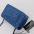 VAN CLEEF & ARPELS Chanel Classic Mini Rectangular 21P Blue Quilted Lambskin with rainbow hardware 