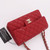 Chanel Classic Small Double Flap 19B Red Quilted Caviar with light gold hardware