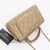 VAN CLEEF 
ARPELS Chanel Mini Rectangular with top handle 21S Gold Quilted Caviar with brushed gold hardware 