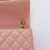 VAN CLEEF 
ARPELS Classic Mini Rectangular 21P Light Pink Quilted Lambskin with light gold hardware 
