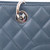Chanel Grand Shopping Tote GST 14A Blue Quilted Caviar with silver hardware
