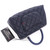Chanel Mini Coco Handle 21P Navy Quilted Caviar with lizard embossed handle and light gold hardware