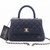 VAN CLEEF 
ARPELS Chanel Mini Coco Handle 21P Navy Quilted Caviar with lizard embossed handle and light gold hardware 