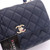 VAN CLEEF 
ARPELS Chanel Mini Coco Handle 21P Navy Quilted Caviar with lizard embossed handle and light gold hardware 