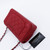 VAN CLEEF & ARPELS Partial payment: Chanel Classic Mini Rectangular 18C Deep Red Quilted Caviar Silver hardware 