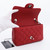 VAN CLEEF & ARPELS Partial payment: Chanel Classic Mini Rectangular 18C Deep Red Quilted Caviar Silver hardware 