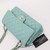 VAN CLEEF 
ARPELS Chanel Classic Medium Double Flap 20C Tiffany Blue Quilted Caviar with light gold hardware 