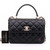 VAN CLEEF & ARPELS Small Trendy CC 21S Black Quilted Lambskin with shiny light gold hardware 