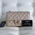 VAN CLEEF & ARPELS Chanel Mini Rectangular 21P Metallic Gold Grained Lambskin with light gold hardware 