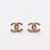 VAN CLEEF & ARPELS Chanel CC Crystal Timeless Earrings Gold-tone 