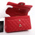 VAN CLEEF & ARPELS Chanel Classic Small Double Flap 19B Red Quilted Caviar with light gold hardware-1653442519 