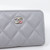 VAN CLEEF & ARPELS Chanel Zip Coin Purse 21A Gray Quilted Caviar with light gold hardware 