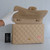 VAN CLEEF & ARPELS Chanel Classic Jumbo Single Flap Beige Quilted Caviar with gold hardware 